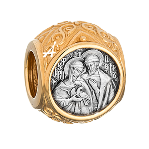 Бусина «Святые Петр и Феврония Муромские»