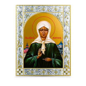 Икона Матрона Московская блаженная в рамке