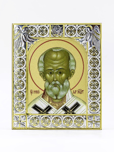 Икона Николай чудотворец, архиепископ Мир Ликийских, святитель в рамке