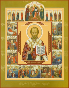 Икона Николай чудотворец, архиепископ Мир Ликийских, святитель (АРТ.06710)