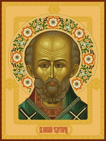 Икона Николай чудотворец, архиепископ Мир Ликийских, святитель (АРТ.00726)