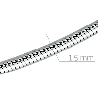 Цепь автомат из серебра, плетение панцирное