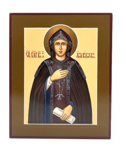 Рукописная икона Св. Анна Кашинская, писаная икона 