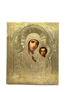 Старинная икона Казанская икона Божией Матери, 19 век 