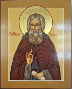 Пр. Сергий Радонежский, писаная икона
