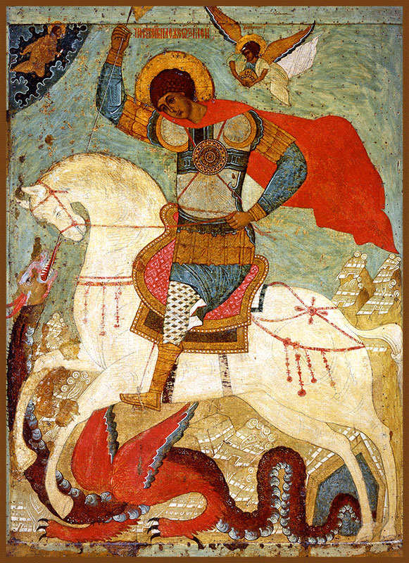 Икона Георгий Победоносец великомученик, икона Чудо Георгия о змие (АРТ.03417)