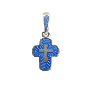 Детский крестик модель «КРЭ12» синий