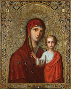 Икона Казанская икона Божией Матери (АРТ.00272)