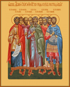 Икона Девять святых мучеников Кизических: Феогнид, Руф, Антипатр, Феостих, Артема, Магн, Феодот, Фавмасий и Филимон (АРТ.м0654)