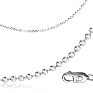 Цепь автомат из серебра, плетение перлина из шариков