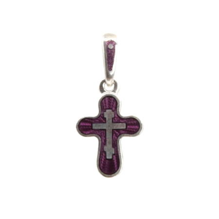 Крестик с горячей эмалью «КЭ13» фиолетовый