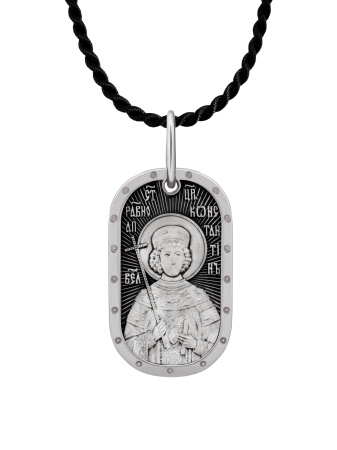 Медальон "Св. Рвн. царь Константин" с молитвой Отче Наш