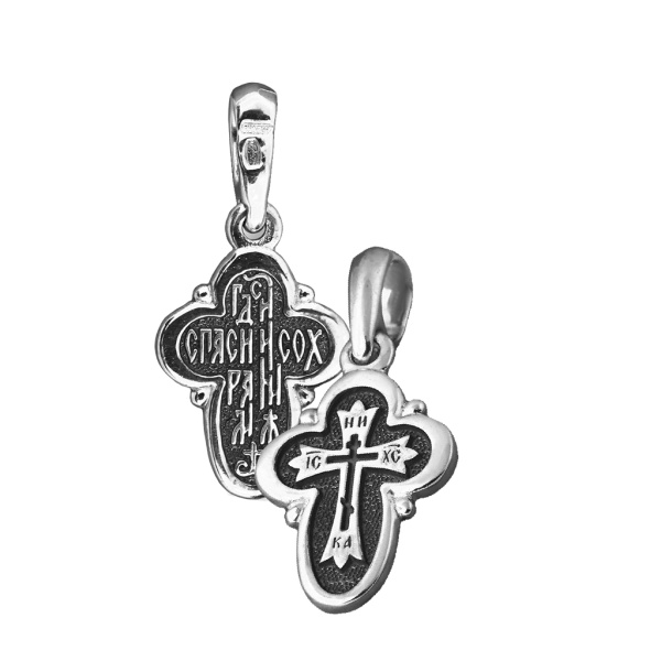 Детский крестик для крещения «Клиновидный» серебро