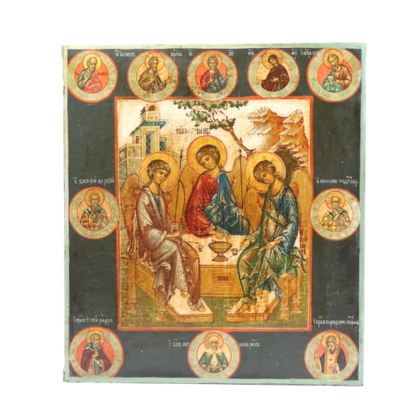 Св. Троица, (старинная доска)