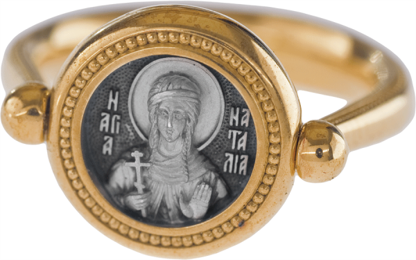 Перстень с иконой «СВЯТАЯ МУЧЕНИЦА НАТАЛИЯ»