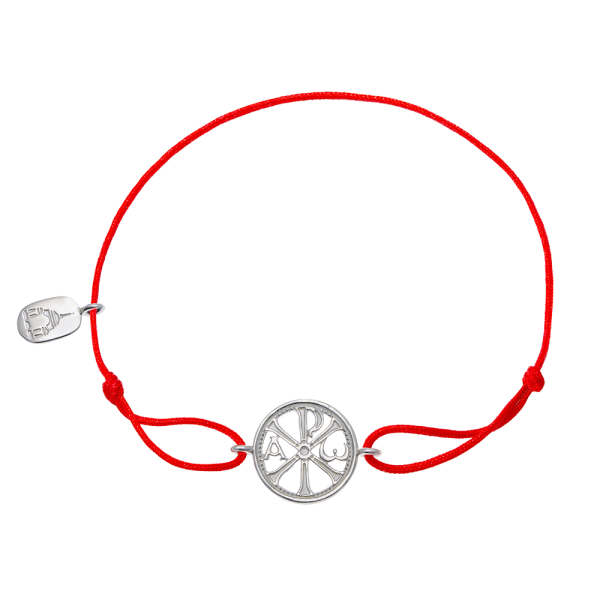 Браслет красная нить «Хризма» серебро