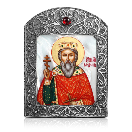 Икона Св. Князь Владимир, оклад серебро