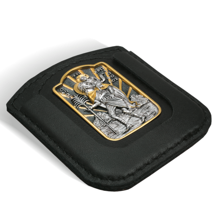 Автомобильная икона в машину «святой Христофор» серебро/золочение