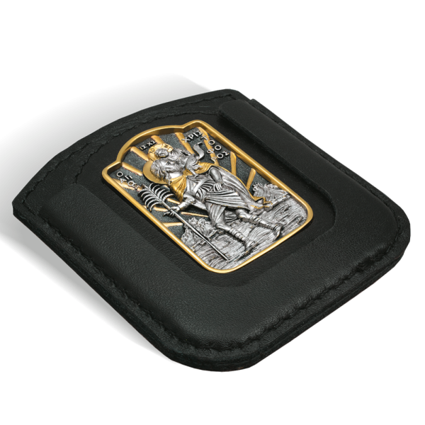 Автомобильная икона в машину «святой Христофор» серебро/золочение