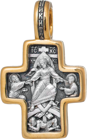 Крест «ВОСКРЕСЕНИЕ. СВ. НИКИТА, ПОБИВАЮЩИЙ БЕСА»