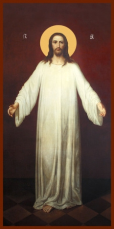 Спаситель в белом хитоне, купить икону