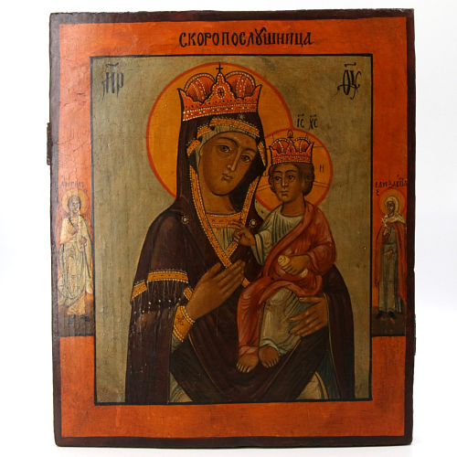 Икона Божией Матери Скоропослушница, 19 век, дерево