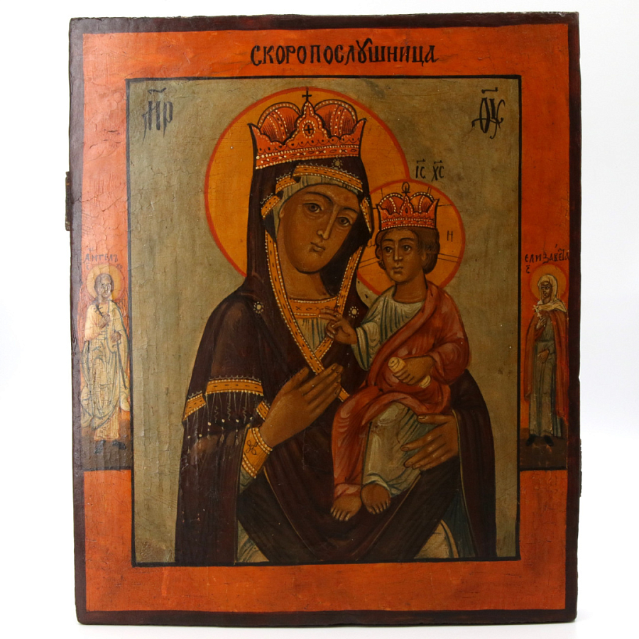 Икона Божией Матери Скоропослушница, 19 век, дерево 