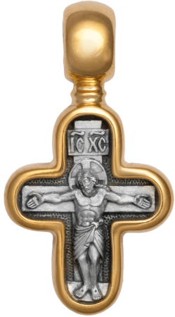 Крест «РАСПЯТИЕ. АНГЕЛ ХРАНИТЕЛЬ» (крестильный)