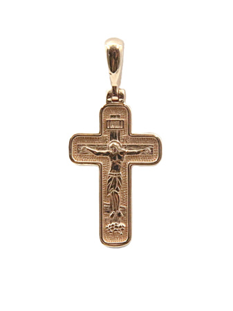 Крест из золота "Распятие. Спаси и Сохрани"
