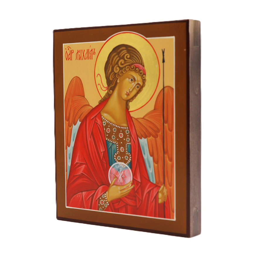 Рукописная икона Св. Архангел Михаил, писаная икона 