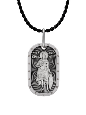 Медальон "Иоанн Воин" с молитвой Отче Наш