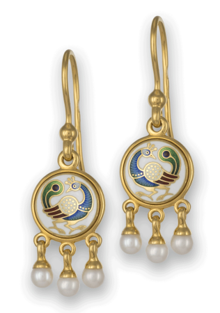 Серьги "ПАВЛИН"