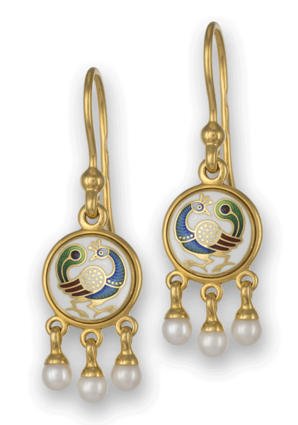 Серьги "ПАВЛИН"