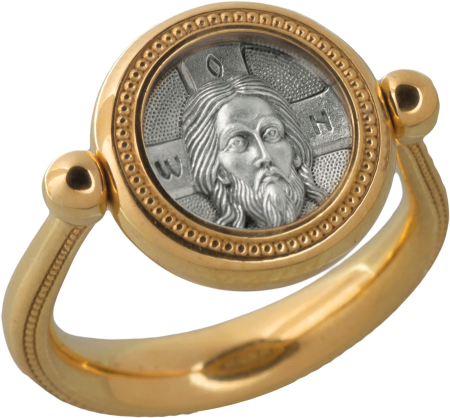 Перстень с иконой «СПАС НЕРУКОТВОРНЫЙ»