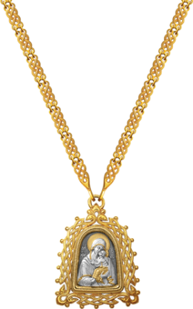 Иконка Божией Матери «ЯРОСЛАВСКАЯ» (в ажурной оправе)