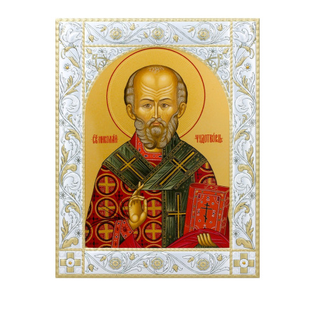 Икона Николай чудотворец, архиепископ Мир Ликийских, святитель в рамке