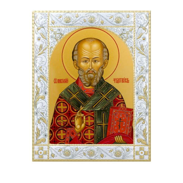 Икона Николай чудотворец, архиепископ Мир Ликийских, святитель в рамке