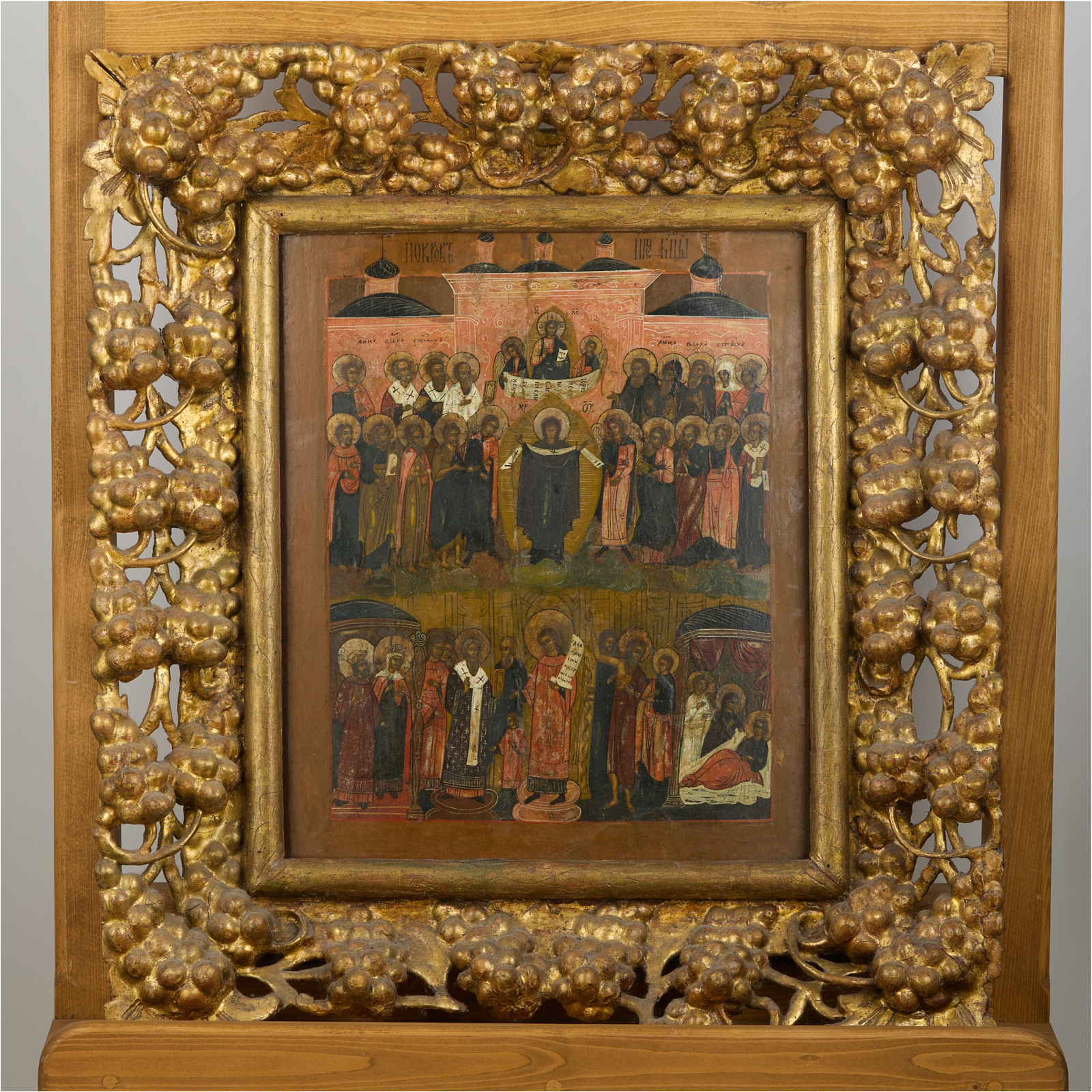 Старинная икона Покров Пресвятой Богородицы – фото №2