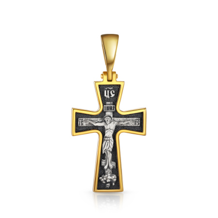 Крест из серебра с позолотой