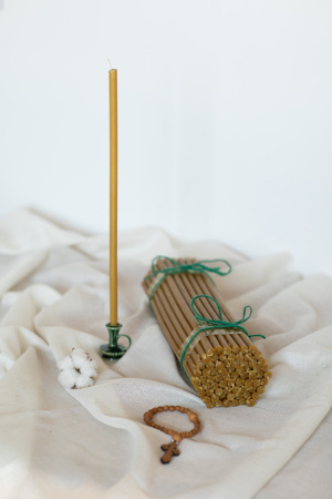 Свечи восковые церковные №10  Ø10 мм, длина 34 см 50шт