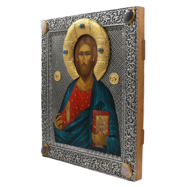 Икона Господь Вседержитель в басменном окладе