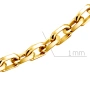Цепь автомат из желтого золота, плетение якорное