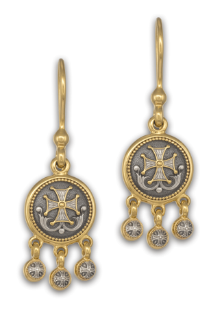 СЕРЬГИ "ПРОЦВЕТШИЙ КРЕСТ"