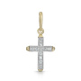 Крест из желтого золота с бриллиантами