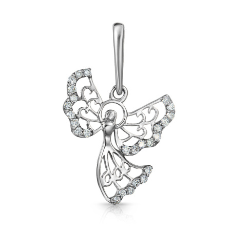 Подвеска из серебра "Ангелок" с фианитами