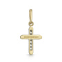 Крест из желтого золота с бриллиантами