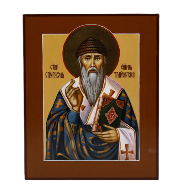Спиридон Тримифунтский святитель, писанная икона