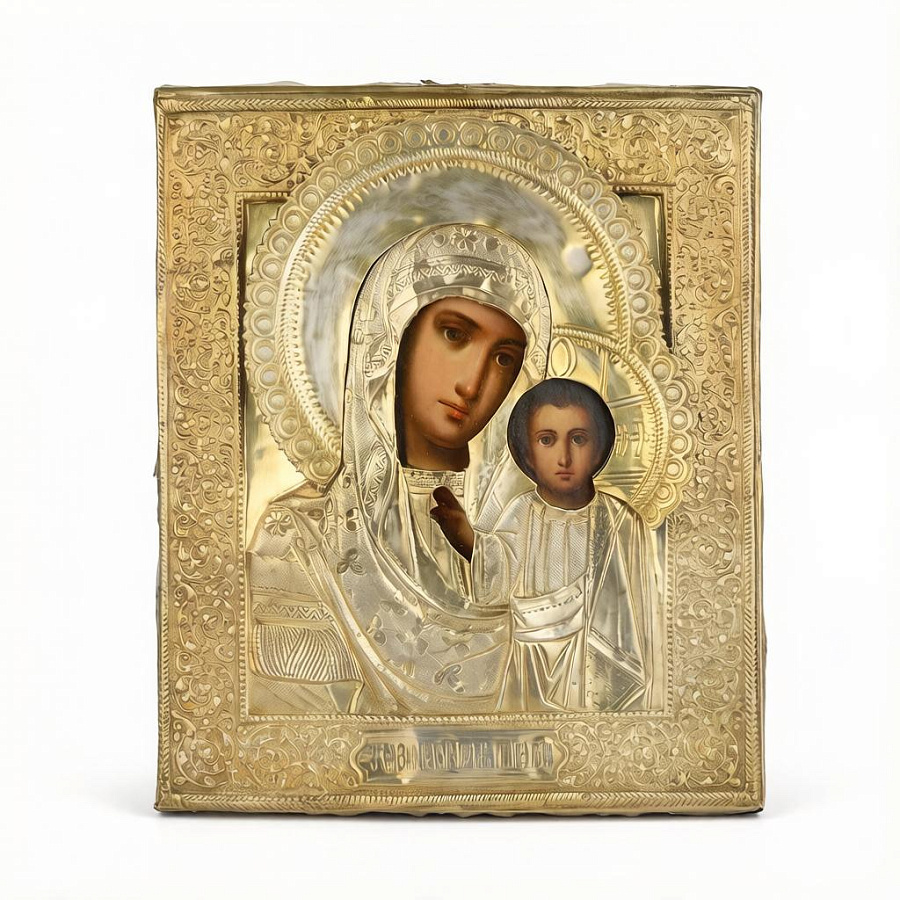 Старинная икона Венчальная пара, XIX век 