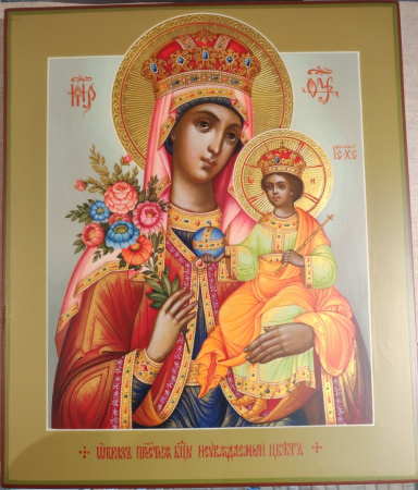 Неувядаемый цвет икона Божией Матери, писанная