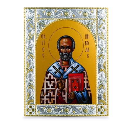 Икона Николай чудотворец, архиепископ Мир Ликийских, святитель в рамке